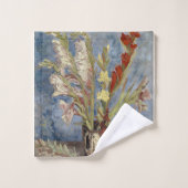 ファンゴッホ花瓶グラジオリとアスター中国のズこうもり バスタオルセット (ウォッシュタオル)