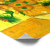 ファンゴッホ花瓶15つのひまわり ポスター (角)