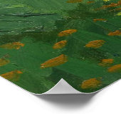 ファンゴッホ草地と花が嵐の中 ポスター (角)