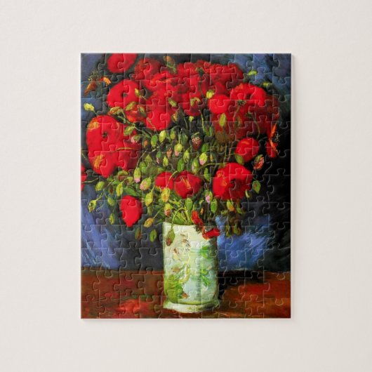 ファンゴッホ赤いポピー付き花瓶パズル ジグソーパズル (縦)