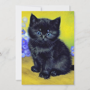 ファンゴッホ黒猫紫の花 セーブザデート