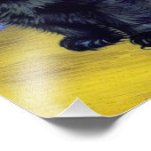 ファンゴッホ黒猫紫の花 フォトプリント            (角)