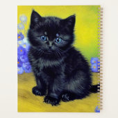 ファンゴッホ黒猫紫の花 プランナー手帳 (裏面)