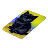 ファンゴッホ黒猫紫の花 マグネット (左側)