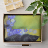 ファンゴッホ黒猫紫の花 薄葉紙 (ギフト)