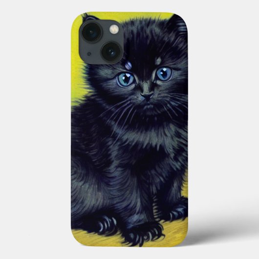 ファンゴッホ黒猫紫の花 Case-Mate iPhoneケース (裏面)
