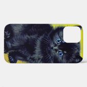ファンゴッホ黒猫紫の花 Case-Mate iPhoneケース (裏面 (横))