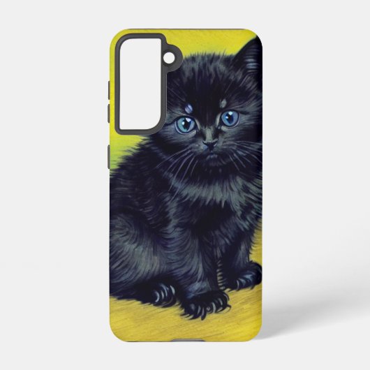 ファンゴッホ黒猫紫の花 SAMSUNG GALAXYケース (裏面)