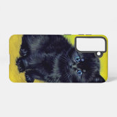 ファンゴッホ黒猫紫の花 SAMSUNG GALAXYケース (裏面横)