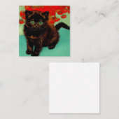ファンゴッホ黒猫赤い花 エンクロージャーカード (正面/裏面)