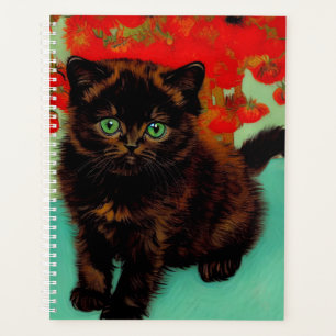 ファンゴッホ黒猫赤い花 プランナー手帳