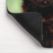 ファンゴッホ黒猫赤い花 マウスパッド (コーナー)