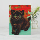 ファンゴッホ黒猫赤い花 案内状 (スタンド正面)