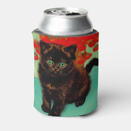 ファンゴッホ黒猫赤い花 缶クーラー (缶裏面)