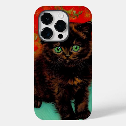 ファンゴッホ黒猫赤い花 Case-Mate iPhoneケース (裏面)