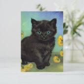 ファンゴッホ黒猫黄色の花 エンクロージャーカード (スタンド正面)