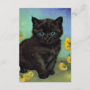 ファンゴッホ黒猫黄色の花 エンクロージャーカード