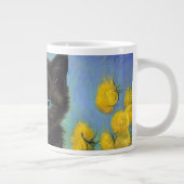 ファンゴッホ黒猫黄色の花 ジャンボコーヒーマグカップ (右)