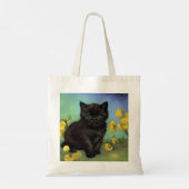 ファンゴッホ黒猫黄色の花 トートバッグ (裏面)