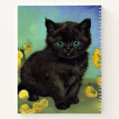 ファンゴッホ黒猫黄色の花 ノートブック (裏面)