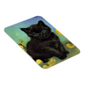 ファンゴッホ黒猫黄色の花 マグネット (右側)