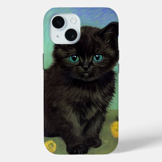 ファンゴッホ黒猫黄色の花 Case-Mate iPhoneケース (裏面)