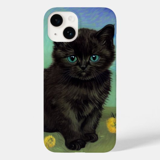 ファンゴッホ黒猫黄色の花 Case-Mate iPhoneケース (裏面)