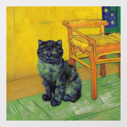 ファンゴッホ黒猫 ウィンドウサイン (シート)