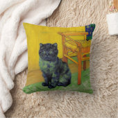 ファンゴッホ黒猫 クッション (ブランケット)