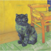 ファンゴッホ黒猫 シール (正面)