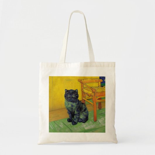 ファンゴッホ黒猫 トートバッグ (正面)
