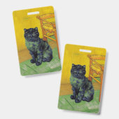 ファンゴッホ黒猫 バッジ (正面＆裏面)
