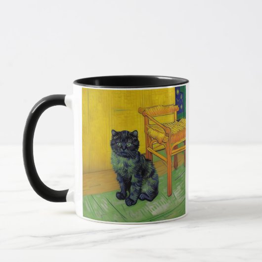 ファンゴッホ黒猫 マグカップ (左)