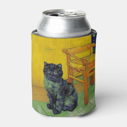 ファンゴッホ黒猫 缶クーラー (缶正面)
