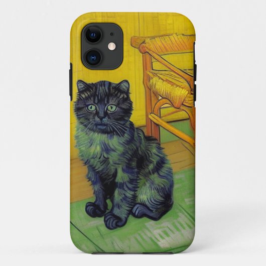 ファンゴッホ黒猫 Case-Mate iPhoneケース (裏面)