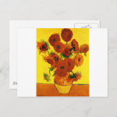 ファンゴッホ15ひまわり ポストカード (正面/裏面)
