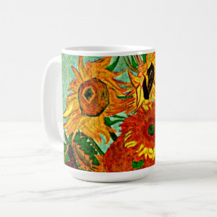 ファンゴッホ – ひまわり12 Two-Tone Coffee Mug コーヒーマグカップ