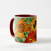 ファンゴッホ – ひまわり12 Two-Tone Coffee Mug マグカップ (正面左)