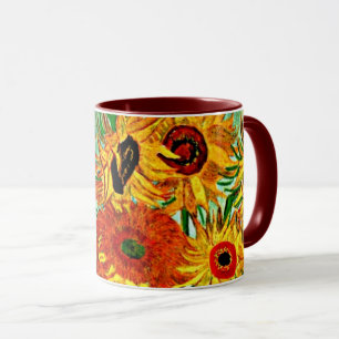ファンゴッホ – ひまわり12 Two-Tone Coffee Mug マグカップ