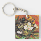 ファンゴッホ – ひまわり、バラ、その他のボウル キーホルダー (正面)