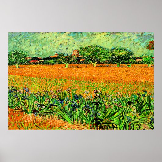 ファンゴッホ – アイリスとアルズの眺め ポスター (正面)