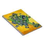 ファンゴッホ – アイリスの黄色い背景の花瓶 ノートブック (右側)