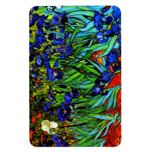 ファンゴッホ – アイリス、美しいインディゴブルー素晴らしアート マグネット (縦)