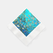 ファンゴッホ – アーモンドの花 縁ありカクテルナプキン (角)