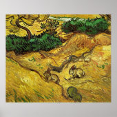 ファンゴッホ – ウサギ二頭のフィールド ポスター (正面)