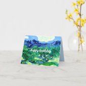 ファンゴッホ「オリーブ・レスクラシックス」絵画誕生日 カード (黄色い花)