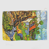 ファンゴッホ – オーヴェーの家絵画々 ゴルフタオル (横)