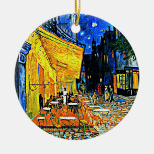 ファンゴッホ-カフェテラス、有名絵画な セラミックオーナメント