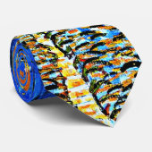 ファンゴッホ-カフェテラス、有名絵画な ネクタイ (ロール)