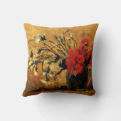 ファンゴッホ – カーネーション赤と白付きJug クッション (裏面)